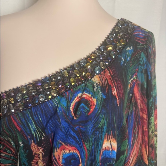 Bisou Bisou One Shoulder Dress - Multicolor - Picture 2 of 8